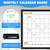 CALENBO 2 Month Whiteboard Dry Erase Calendar for Wall, 36" X 24"