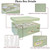 Linen Photo Storage Box – Holds 1700 Photos, Photo Organizer with Lid for Photo, Pictures, 24 Adjustable Dividers & 72 Labels Multi-Use Organizer Memory Box for Envelopes, Baby, Wedding, Cards Green