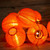 YULETIME Orange Lantern String Lights, 10 ct 3" Dia 7.6' White Wire Plug-in