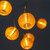 YULETIME Orange Lantern String Lights, 10 ct 3" Dia 7.6' White Wire Plug-in