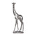 Hebdids Silver Decorative Giraffe Statue, Modern Art Animal, 17.72in
