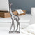 Hebdids Silver Decorative Giraffe Statue, Modern Art Animal, 17.72in