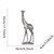 Hebdids Silver Decorative Giraffe Statue, Modern Art Animal, 17.72in