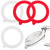 4pcs 4.5 Inch Silicone Replacement Gaskets for Glass Jars Silicone Gasket Sealing Rings for 3.5 Inch Mouth Glass Jars