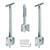 Undermount Sink Brackets,Undermount Sink Clips, Sink Repair Kit,Repair Dropped Sink, Galvanized Steel and Rust Resistant （Patent）