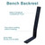 LHERUT Bench Backrest Bracket ,Metal Chair Backrest Angle Shelf Brackets