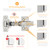 Chibery 20 Pack Frameless Inset Soft Close Concealed European Hinges, Self Closing Satin Nickel, 105 ° Open Angle 4D Adjustment, Speed Control, Clip On, Stainless Steel for Cabinet Door