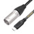 DETAME USB c to XLR Male Audio Cable,24Bit/96Khz USB C Smartphone/Laptop to XLR Male Output Cable for Amplifier, Speaker, Mixer Console, etc-3.3FT