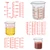 Ackers BORO3.3 Glass Measuring Cups with Spouts, 3-Piece Set, 60/120/250 ml