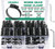 OURU Black Hose Clamp-175PCS Stainless Steel Hose Clamps Assortment Adjustable 1/4"-2"(6-51mm) Worm Gear Hose Clamp,Heavy Duty Small Hose Clamps for Automotive,Pipe,Radiator Plumbing,Fuel Line