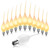 DoRight Silicone Dipped Candle Light Bulbs, 5 Watt Flame Light Bulb, C7/E12 Candelabra Base Silicone Light Bulbs for Electric Window Candles Lamps, Chandeliers, Christmas Night Lights, 120V 12-Pack