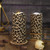 Whaline 3 Pcs Cheetah LED Flameless Candles Leopard Print Battery Operated Pillar Candles for Wedding Party Home Table Decor