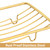 Snailhouse Soap Dishes, 2 Pack Self Draining Rustproof Stainless Steel Shower Bar Soap Dish Holder Tray Caddy Rack for Bathroom & Kitchen, Gold