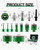 Tile Hole Saw Kit 14pcs- KURSTOL Diamond Core Drill Bits 6/6/8/20/25/35/50/75/100MM+4/5'' Finger Bit+2'' Chamfer Bit+4-1/2'' Saw Blade+SDS/HEX for Tile Porcelain Ceramic Granite Marble
