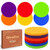 QivaZira 30 Pack Poly Spots Markers 4 Inch Non Slip Rubber Floor Dots for Classroom Gym Agility Training Carpet Spot Markers for Kids Students Sitting Teaching Aids Sports Equipment