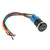 ESUPPORT Black Shell 12V Momentary Car Vehicle Red LED Light Push Button Stainless Steel Metal Switch Socket Plug Wire 19mm Fire Missiles