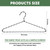 GlikCeil Fabric Wrapped Wire Hangers Covered, 15 Pcs, Black, Chevron