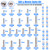 Bemaka 1287Pcs Nuts and Bolts Assortment Kit, 304 Stainless Steel Bolts Machine Screws Hardware Assortment Kit, Metric & SAE Phillips Pan Head Screws, Assorted Bolts, Nuts and Washers Kit