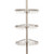 Kenney KN61520 Adjustable Height (5'-9') Spring Tension Metal Corner Pole Shower Caddy with 3 Adjustable Rust-Proof Basket Shelves, Towel Bars, and Razor Holders for Bathroom Shower, Satin Nickel