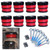 Silicone Body Mount Bushings Bolt Kit Compatible with Ford F250 F350 2008-2016 Crew Cab 2WD 4WD Durable Cab Bushings Improve Ride Comfort, Reduce Noise (Red)