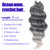 Ocean Wave Crochet Hair 9 Inch Grey Ombre Curly Braiding Ocean Wavy Hair 7 Packs Deep Wave Short Wavy Crochet Braids Hair Extensions for Women (9Inch (Pack of 7), Tgrey)