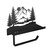 Rustic Toilet Paper Holder with Shelf, Forest Bathroom Decor for Cabin Use
