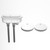 WinZo Toilet Oval Dual Flush Button with Toilet Seat Bolts Caps Replacement Kits,White