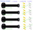 NELXULAS Classic Black Stainless Steel Heavy Duty Wall Mount Hooks, Bath Towel Hooks, Coat Hanger, Handbag Hooks, 4 in Pack (6")