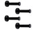 NELXULAS Classic Black Stainless Steel Heavy Duty Wall Mount Hooks, Bath Towel Hooks, Coat Hanger, Handbag Hooks, 4 in Pack (4")