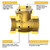 2-1/2" NPT Horizontal Swing Check Valve Brass Heavy-Duty Female Thread DN65