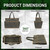 Waxed Canvas Garden Tool Bag Tote, 14 Inch Tool Bag with 10 External Pockets & 1 Large Compartment, Army Green