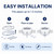Magnetic Water Softener - Salt-Free Hard Water Conditioner | Portable, Easy Install for Home/RV/Apartments | Prevents New Sediment & Limescale
