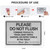 4 Pack Do Not Flush Sign for Bathroom, 9" x 6" Self-adhesive Do Not Flush Anything Except Toilet Paper Sign, Aluminum Metal Signs for Business and Home
