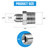 Racewill 10PCS Hydraulic Adapter Fitting: 1/2" JIC 37° Male x 3/4" NPT Male