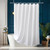 AooHome Extra Long Shower Curtain Liner, Fabric Shower Curtain with Hooks for Hotel, Waterproof, 72 Width x 84 Height Inch, White