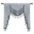 ELKCA Thick Chenille Window Curtains Valance for Living Room Silver Grey Waterfall Valance for Bedroom,Rod Pocket(W39inch, 1 Piece)