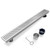 Elefloom 60 Inch Offset Linear Shower Drain, Brushed 304 Stainless Steel