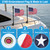 KBLOONG 2.5FT Rail Mount Pulpit Staff Boat Flag Pole with Rail Mount