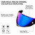 KYT TT Revo Visor Face Shield Replacement for TT-Revo Helmet, Anti-UV Mirrored Shield with Enhanced Impact Resistance （Silver