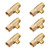 Lead-Free Brass 6 PCS 3/8 x 1/4" Angle Stop Add-A-Tee Compression Tee Valve