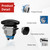 APIELE 22MM Momentary Push Button Switch Mushroom Head Push Button IP65 Waterproof 12V 24V 36 DC 110V 250V AC 5A SPST (22mm, Black)