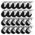 FactorDuty 24 Pack 2" Swivel Caster with Brake Wheels Hard Rubber Base w/Top Plate & Bearing (2" combo-24 pcs)