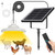 Grinsvalley Solar Chicken Coop Light with Remote & Timer, Dusk to Dawn Hanging Pendant Light for Shed Barn Farm Poultry, Dual Charge(solar & USB), Waterproof Dimmable LED Ceiling Lamp with 14.7ft Cord