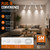 vivihobb Dimmable Plug in Track Lighting,Plug in Ceiling Light Fixture,White 4 Light Track Light with 16.4' Long Cord,Dimming Switch,4 Way Ceiling Spotlight,Rotatable,LED Bulbs Included