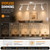 vivihobb Dimmable Plug in Track Lighting,Plug in Ceiling Light Fixture,White 4 Light Track Light with 16.4' Long Cord,Dimming Switch,4 Way Ceiling Spotlight,Rotatable,LED Bulbs Included