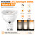 vivihobb Dimmable Plug in Track Lighting,Plug in Ceiling Light Fixture,White 4 Light Track Light with 16.4' Long Cord,Dimming Switch,4 Way Ceiling Spotlight,Rotatable,LED Bulbs Included