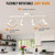 vivihobb Dimmable Plug in Track Lighting,Plug in Ceiling Light Fixture,White 4 Light Track Light with 16.4' Long Cord,Dimming Switch,4 Way Ceiling Spotlight,Rotatable,LED Bulbs Included