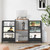 Bikoney Record Player Stand - 6-Tier Vinyl Record Storage for Up to 280 Albums, Holder for Living Room