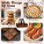 Portable Smores Kit 4 In 1 Smores Caddy Organizer with Handle 6 Pcs 32 Inch Marshmallow Roasting Sticks Dark Brown Smores Basket Tray with Handles Wooden Smores Maker Box with Lid for Camping Outdoor