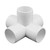 ANPTGHT 1-1/2“ Tee PVC Fitting 5 Way Elbow Connector Furniture Grade 4 Pack